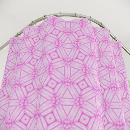 Cherry Blossom Patchwork Shower Curtain – Sakura Floral Bathroom Decor, Japanese Cherry Blossom Design