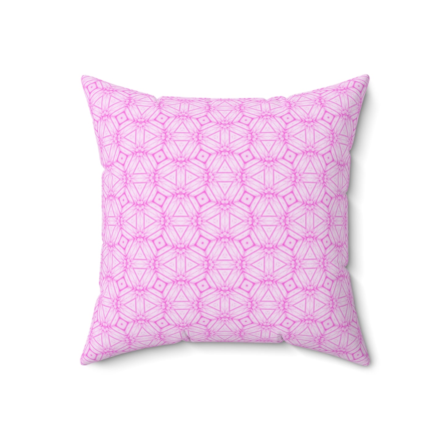 Cherry Blossom Patchwork Square Pillow – Sakura Floral Decorative Cushion, Pink Cherry Blossom Art