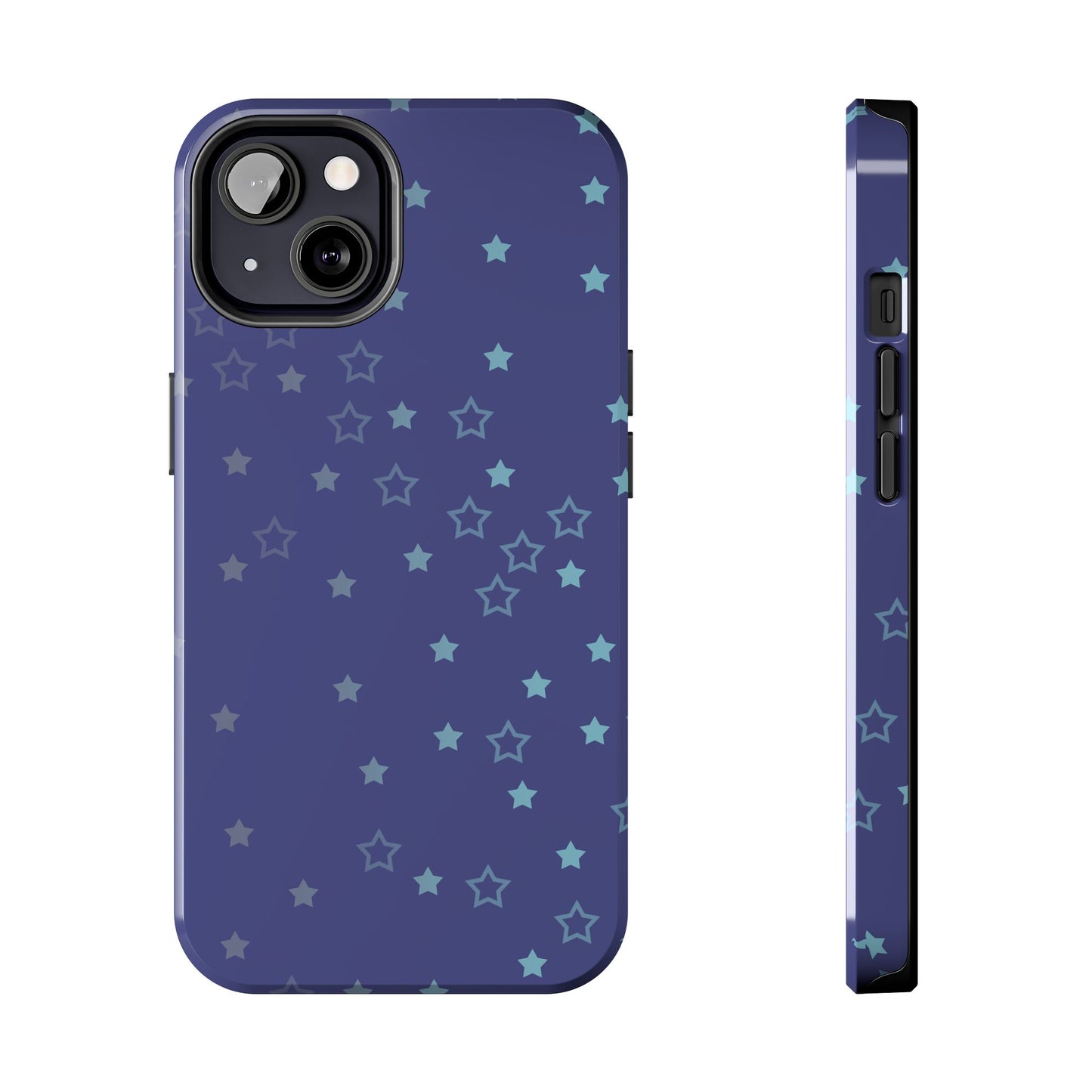 Blue Starfall Tough Phone Case – Celestial Blue Star Cover, Galaxy-Inspired Night Sky iPhone Accessory