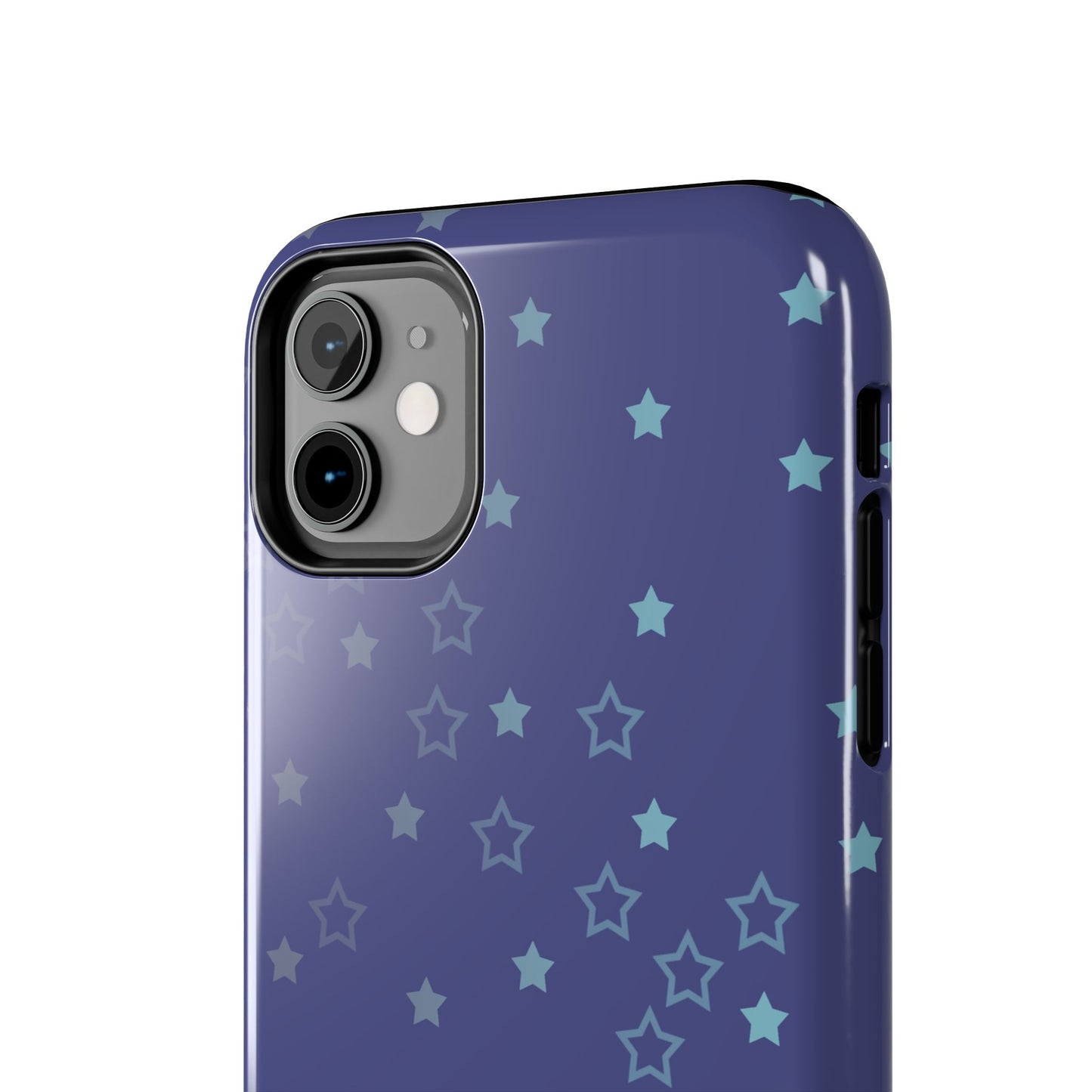 Blue Starfall Tough Phone Case – Celestial Blue Star Cover, Galaxy-Inspired Night Sky iPhone Accessory