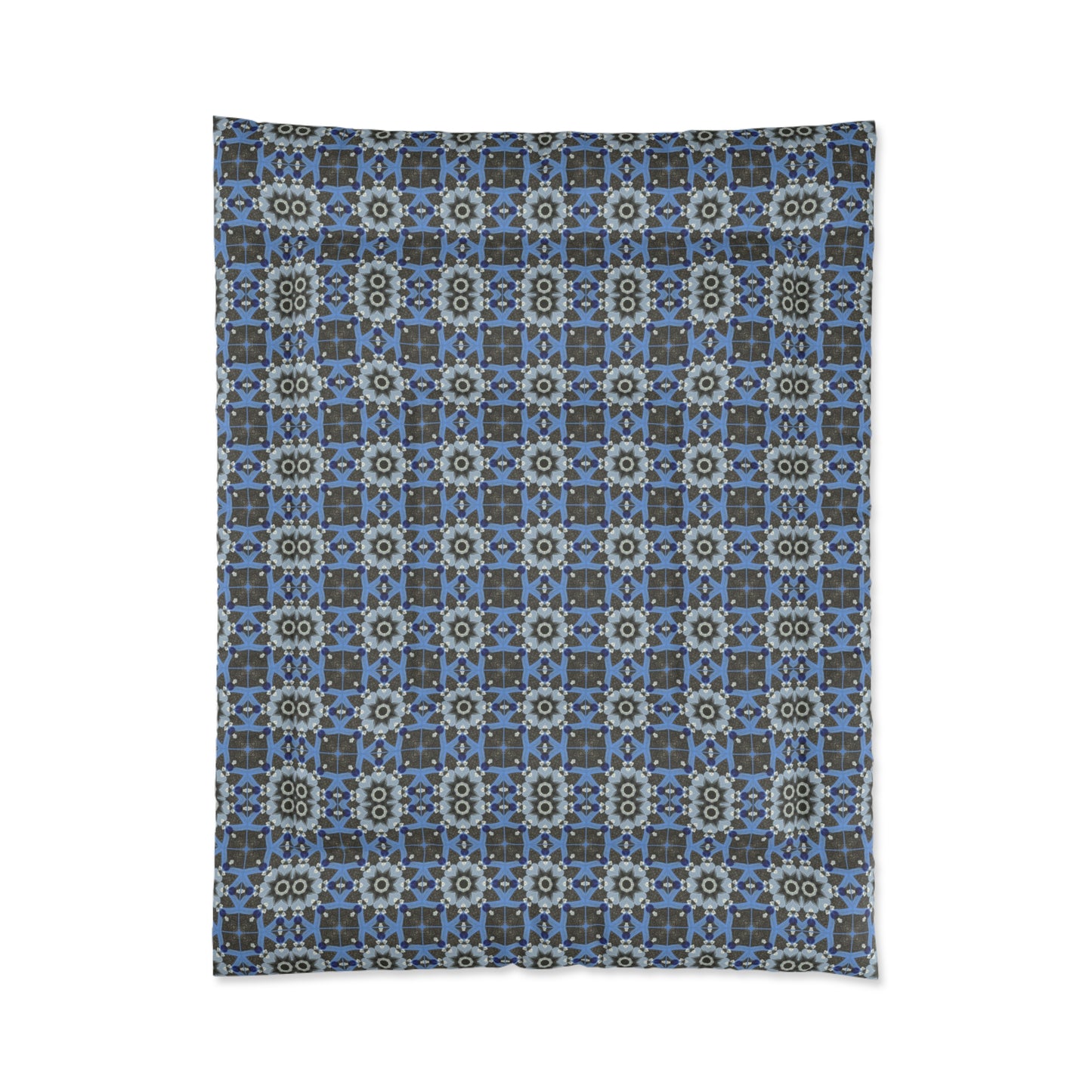 Blue Quilt Pattern Comforter – Colorful Geometric Bedding for Modern Bedrooms