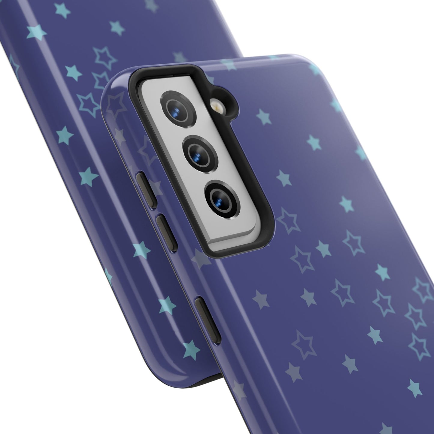 Blue Starfall Tough Phone Case – Celestial Blue Star Cover, Galaxy-Inspired Night Sky iPhone Accessory