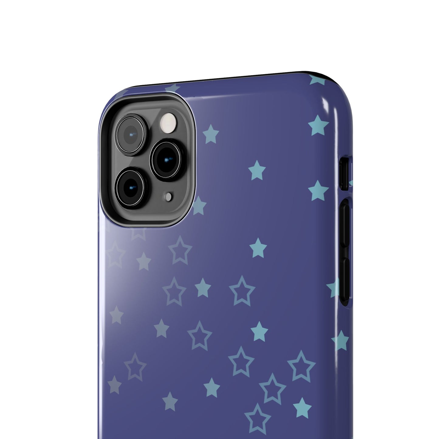 Blue Starfall Tough Phone Case – Celestial Blue Star Cover, Galaxy-Inspired Night Sky iPhone Accessory