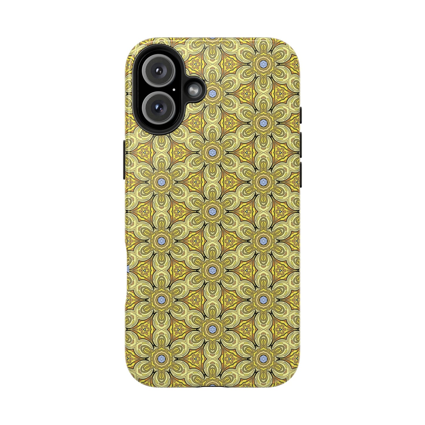 Retro Yellow Flowers Pattern Phone Case – Vibrant Geometric Floral Design for iPhone & Samsung