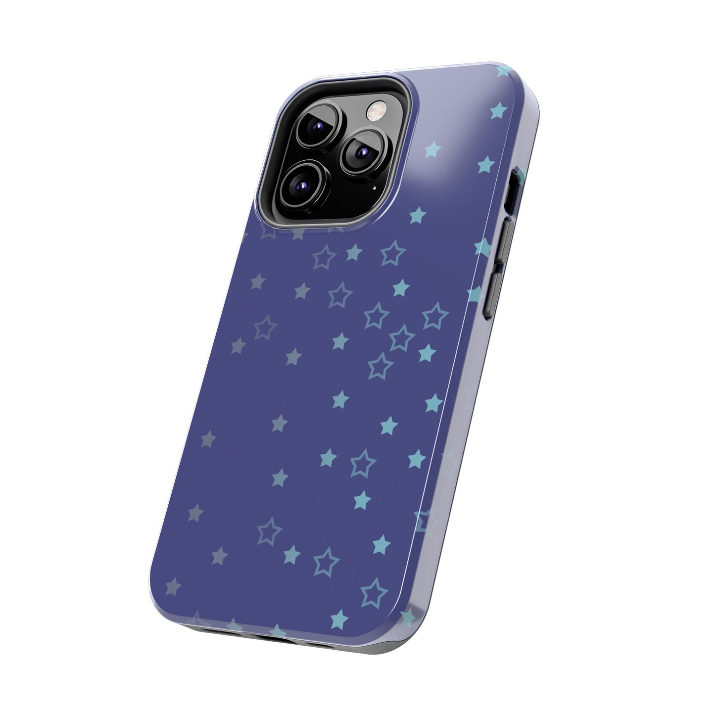 Blue Starfall Tough Phone Case – Celestial Blue Star Cover, Galaxy-Inspired Night Sky iPhone Accessory