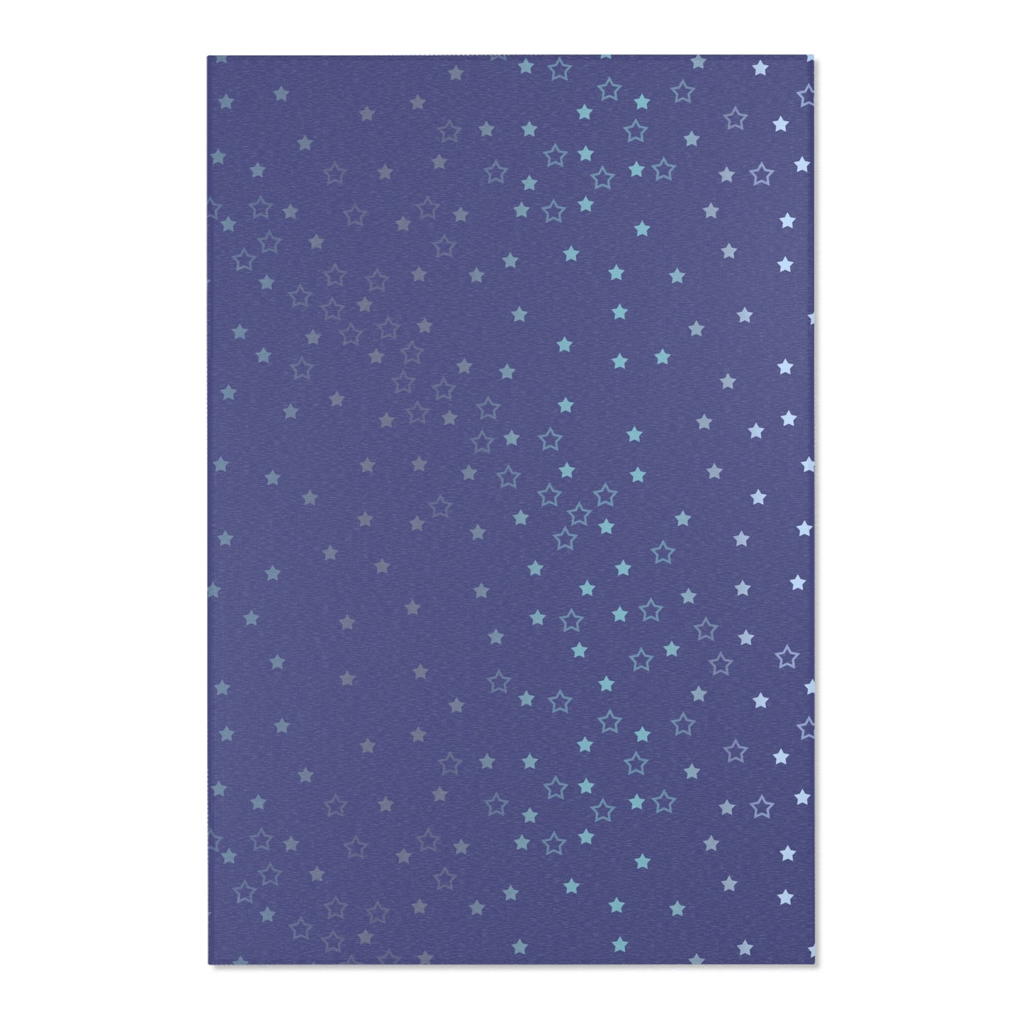Blue Starfall Area Rug – Blue Star Floor Decor, Celestial Night Sky Carpet, Galaxy-Inspired Living Room Rug