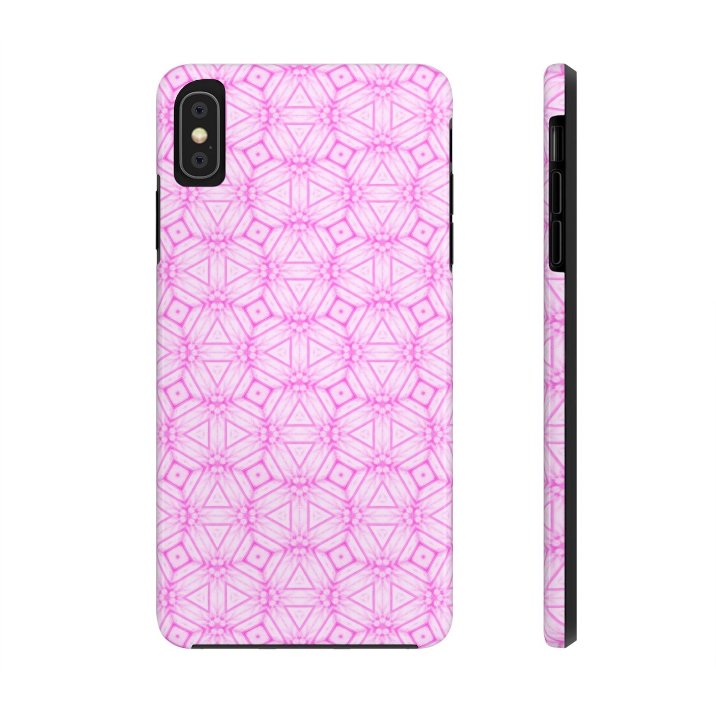 Cherry Blossom Patchwork Tough Case – Sakura Floral Pink Spring Floral Pattern Phone Case for Samsung Galaxy and iPhone