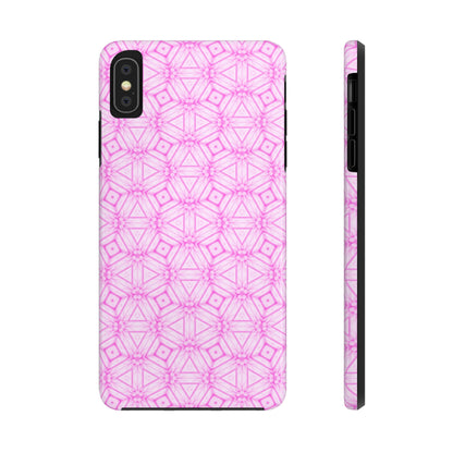 Cherry Blossom Patchwork Tough Case – Sakura Floral Pink Spring Floral Pattern Phone Case for Samsung Galaxy and iPhone