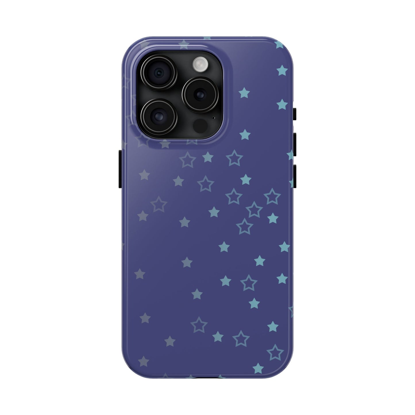 Blue Starfall Tough Phone Case – Celestial Blue Star Cover, Galaxy-Inspired Night Sky iPhone Accessory