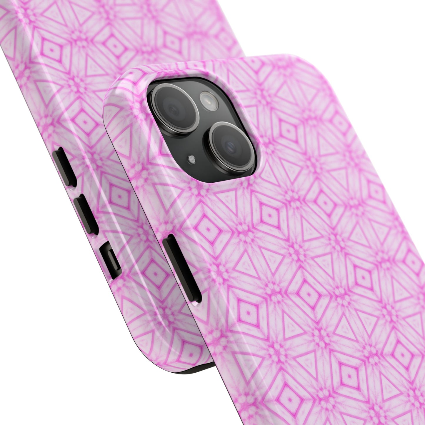 Cherry Blossom Patchwork Tough Case – Sakura Floral Pink Spring Floral Pattern Phone Case for Samsung Galaxy and iPhone