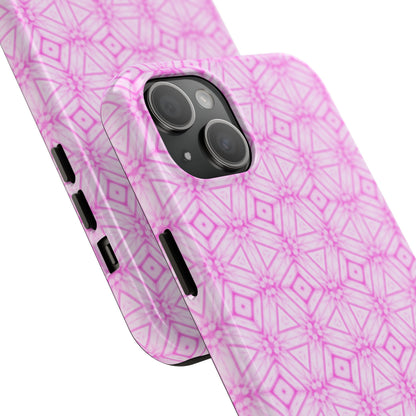 Cherry Blossom Patchwork Tough Case – Sakura Floral Pink Spring Floral Pattern Phone Case for Samsung Galaxy and iPhone