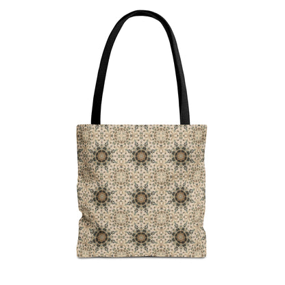 Desert Suns Tote Bag – Boho Desert Sun Pattern, Southwestern Earth-Tone Minimalist Carryall