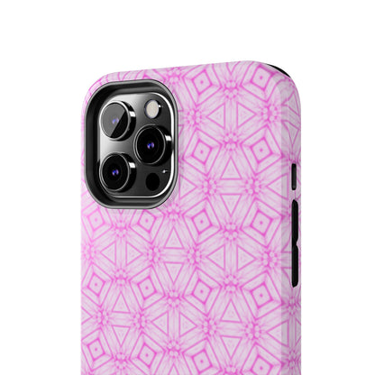 Cherry Blossom Patchwork Tough Case – Sakura Floral Pink Spring Floral Pattern Phone Case for Samsung Galaxy and iPhone