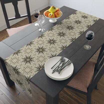 Desert Suns Table Runner – Boho Cotton Dining Decor, Southwestern Sunburst Centerpiece