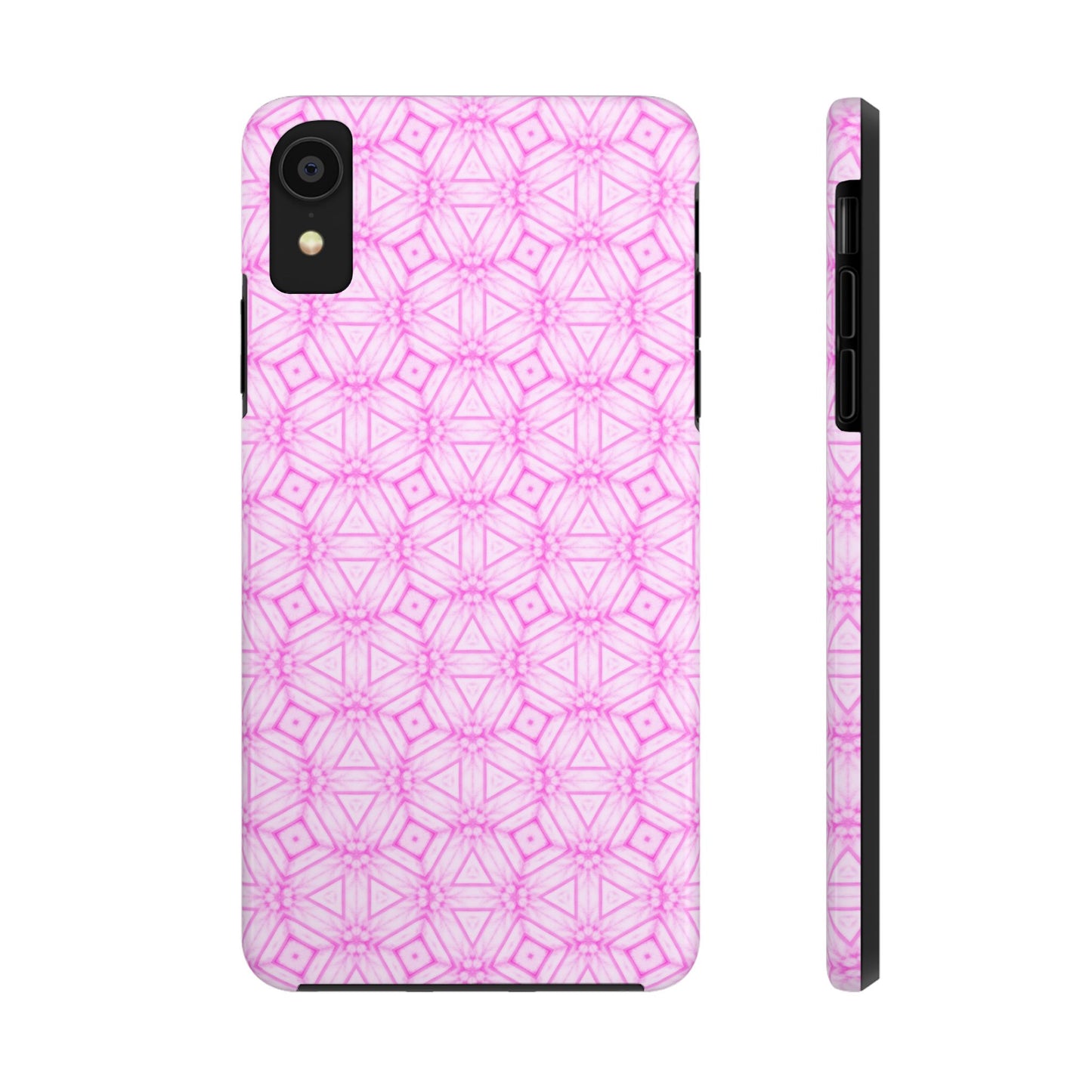 Cherry Blossom Patchwork Tough Case – Sakura Floral Pink Spring Floral Pattern Phone Case for Samsung Galaxy and iPhone