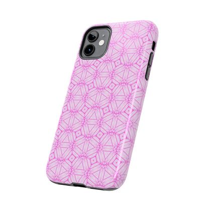 Cherry Blossom Patchwork Tough Case – Sakura Floral Pink Spring Floral Pattern Phone Case for Samsung Galaxy and iPhone
