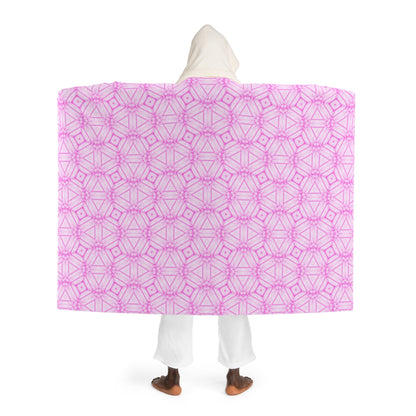 Cherry Blossom Patchwork Hooded Blanket – Sakura Floral Wearable Throw, Japanese Cherry Blossom Design