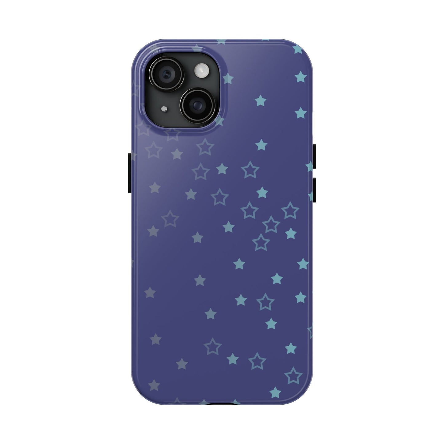 Blue Starfall Tough Phone Case – Celestial Blue Star Cover, Galaxy-Inspired Night Sky iPhone Accessory
