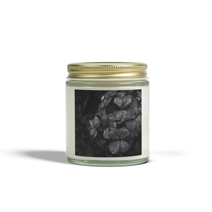 Geranium After a Light Rain Jar Candle – Botanical Photo Candle for Garden-Inspired Home Decor