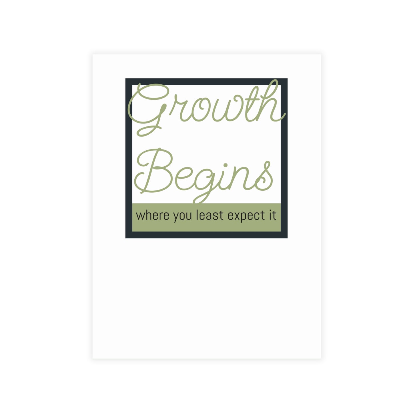 Where the Allseed Grows Postcard – Urban Nature Minimalist Botanical Stationery with Concrete Texture
