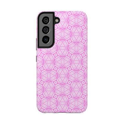 Cherry Blossom Patchwork Tough Case – Sakura Floral Pink Spring Floral Pattern Phone Case for Samsung Galaxy and iPhone