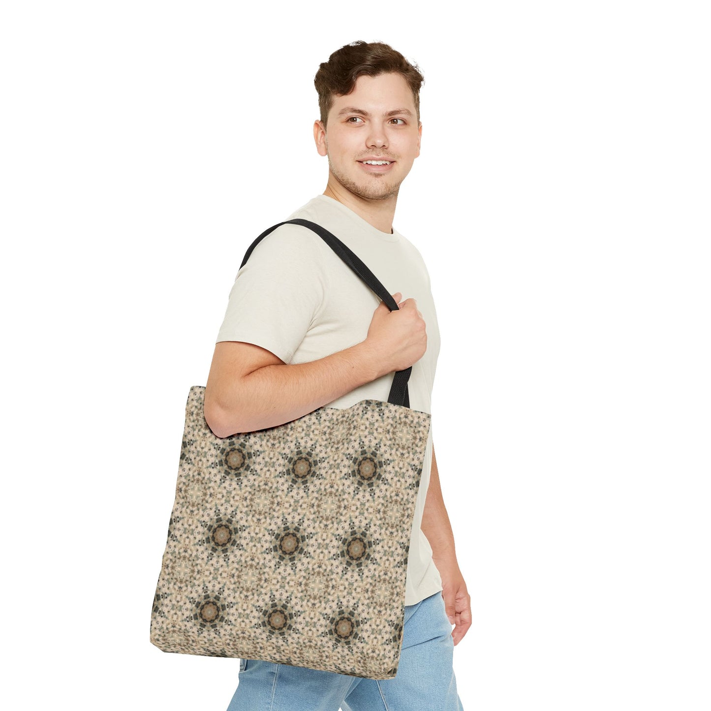 Desert Suns Tote Bag – Boho Desert Sun Pattern, Southwestern Earth-Tone Minimalist Carryall
