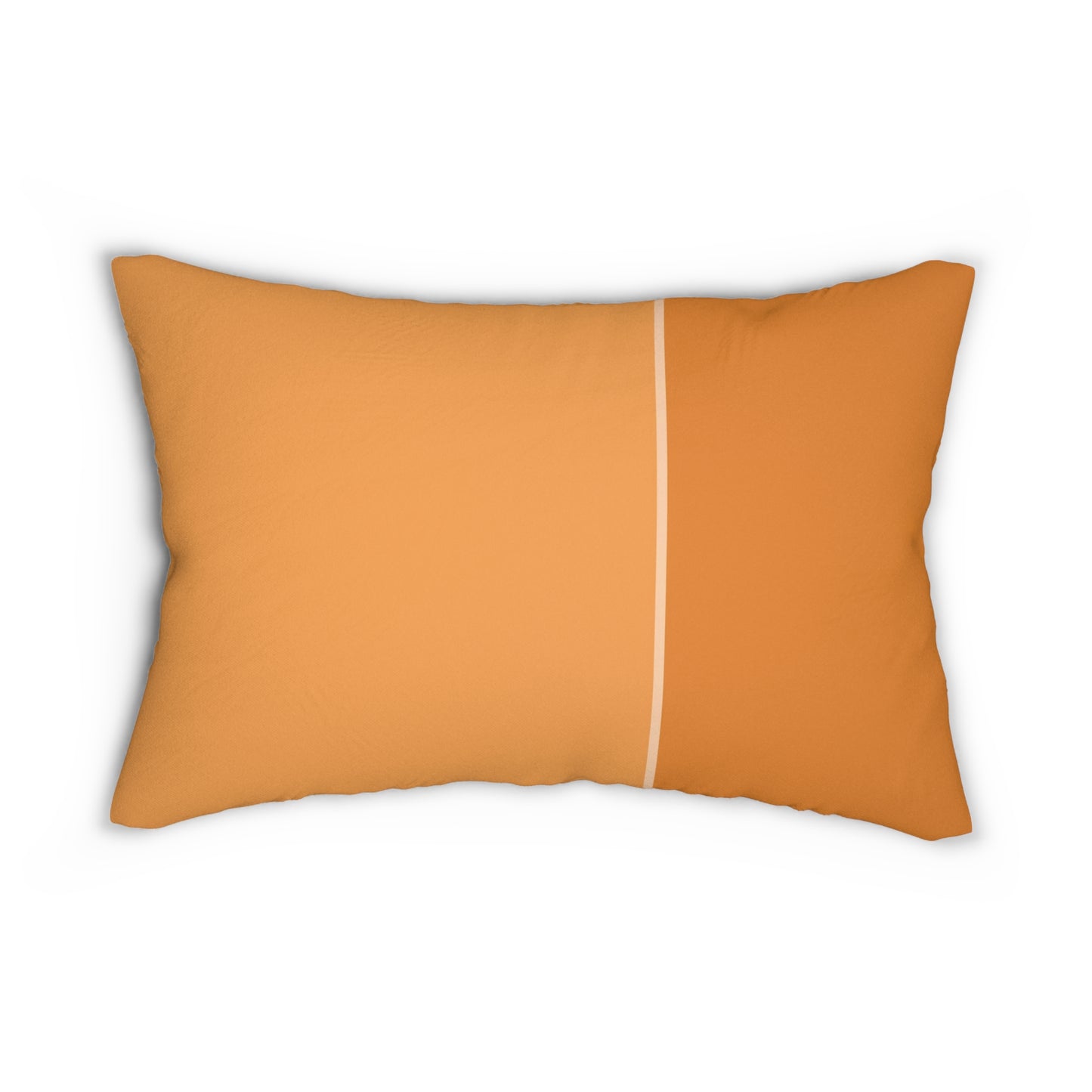 Minimalist Orange Color Block Lumbar Pillow – Warm Modern Accent Cushion with Vertical Stripe