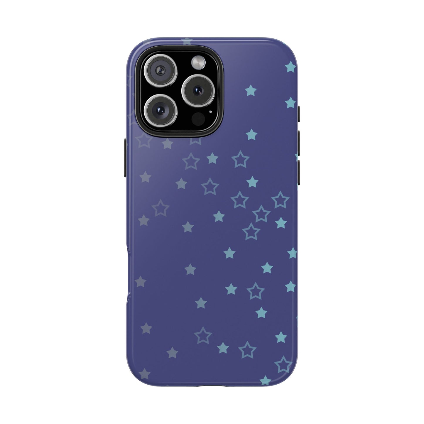 Blue Starfall Tough Phone Case – Celestial Blue Star Cover, Galaxy-Inspired Night Sky iPhone Accessory