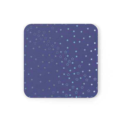 Blue Starfall Coaster – Celestial Blue Star Drink Coaster, Night Sky Galaxy-Inspired Table Accessory