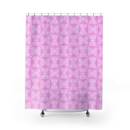 Cherry Blossom Patchwork Shower Curtain – Sakura Floral Bathroom Decor, Japanese Cherry Blossom Design