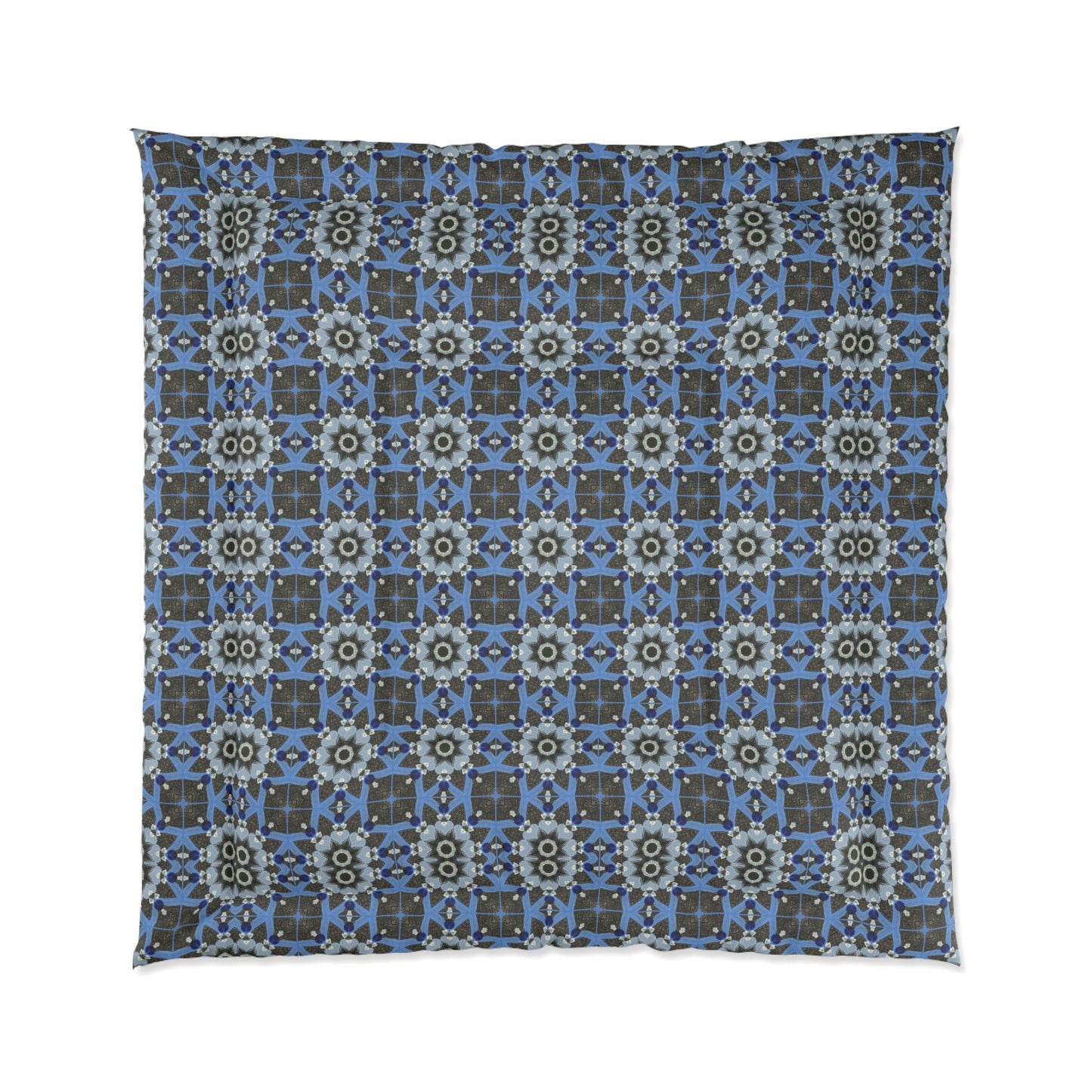 Blue Quilt Pattern Comforter – Colorful Geometric Bedding for Modern Bedrooms
