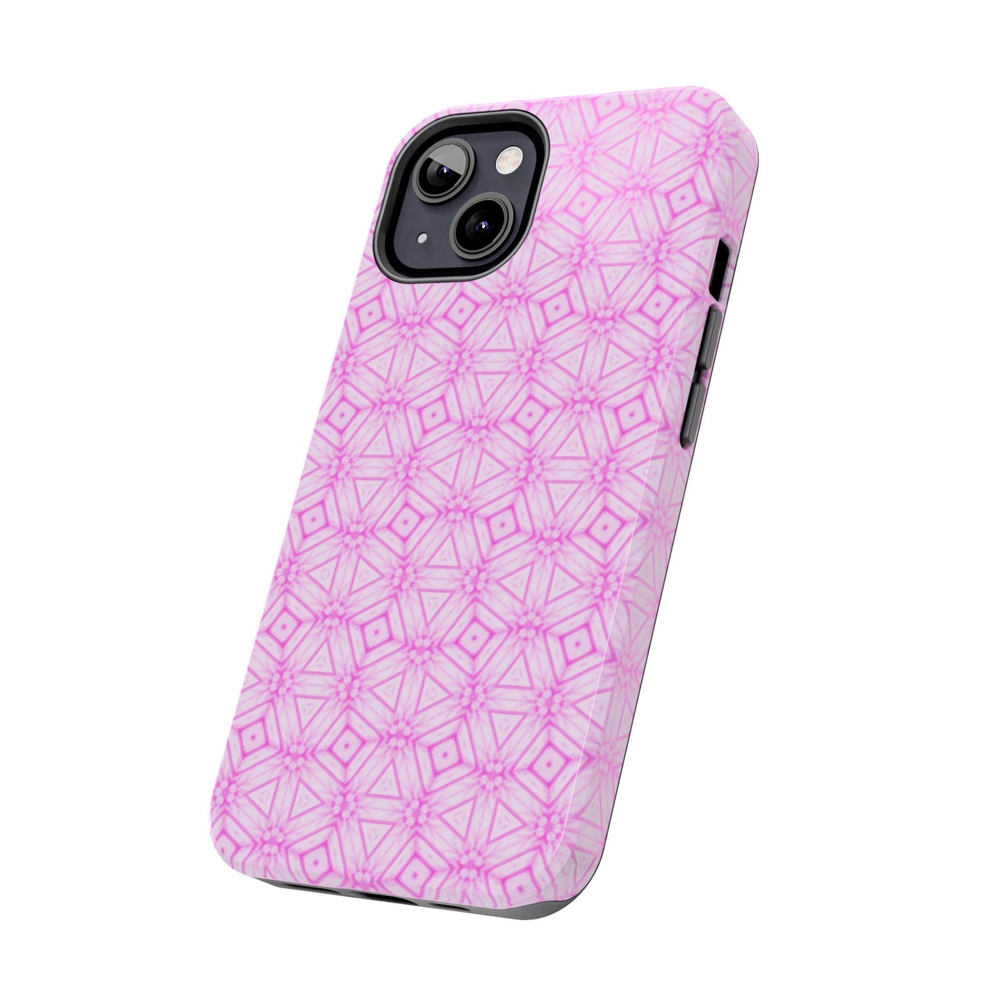 Cherry Blossom Patchwork Tough Case – Sakura Floral Pink Spring Floral Pattern Phone Case for Samsung Galaxy and iPhone