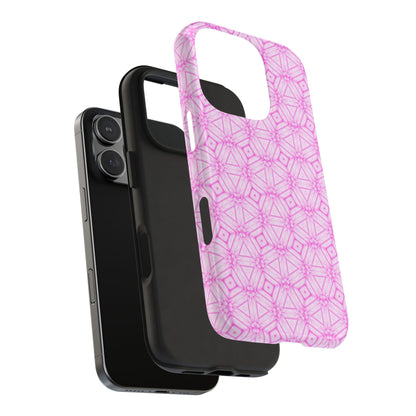 Cherry Blossom Patchwork Tough Case – Sakura Floral Pink Spring Floral Pattern Phone Case for Samsung Galaxy and iPhone