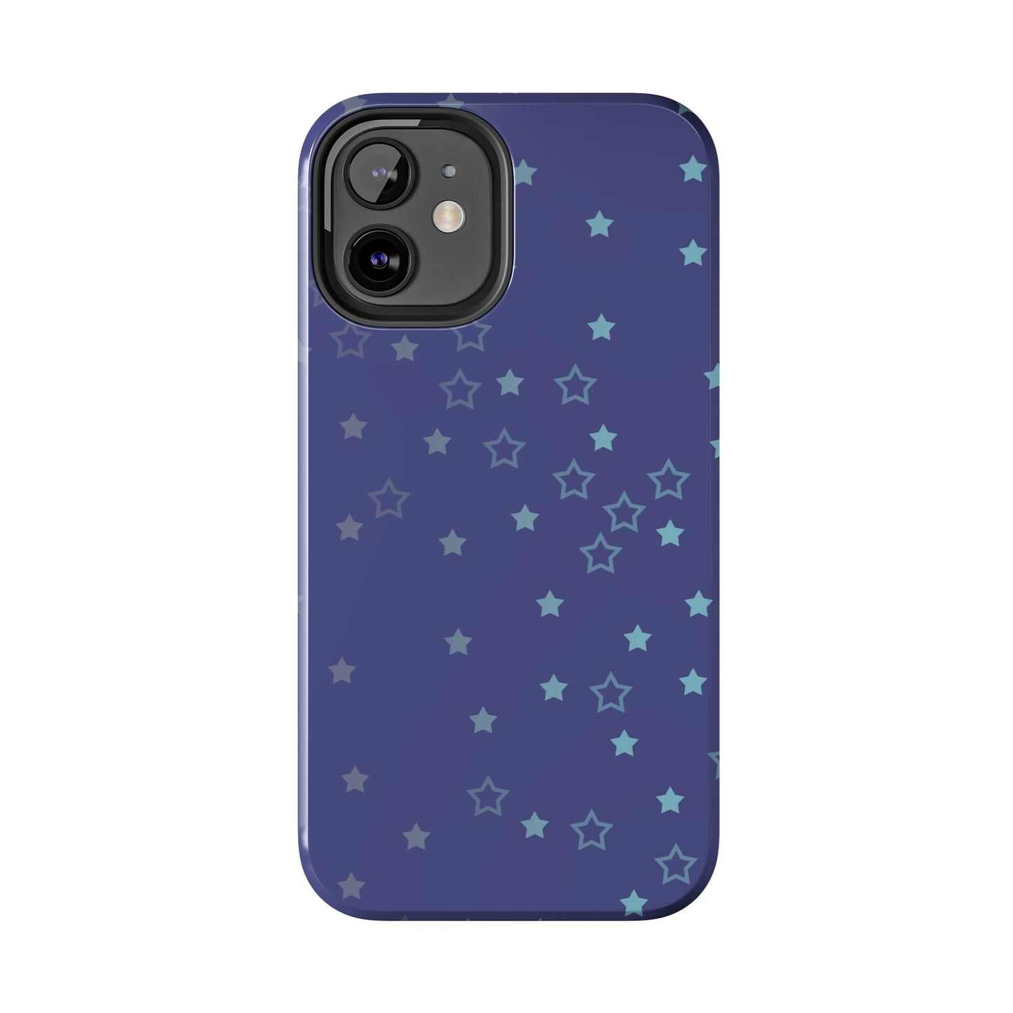 Blue Starfall Tough Phone Case – Celestial Blue Star Cover, Galaxy-Inspired Night Sky iPhone Accessory