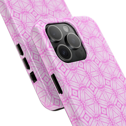 Cherry Blossom Patchwork Tough Case – Sakura Floral Pink Spring Floral Pattern Phone Case for Samsung Galaxy and iPhone