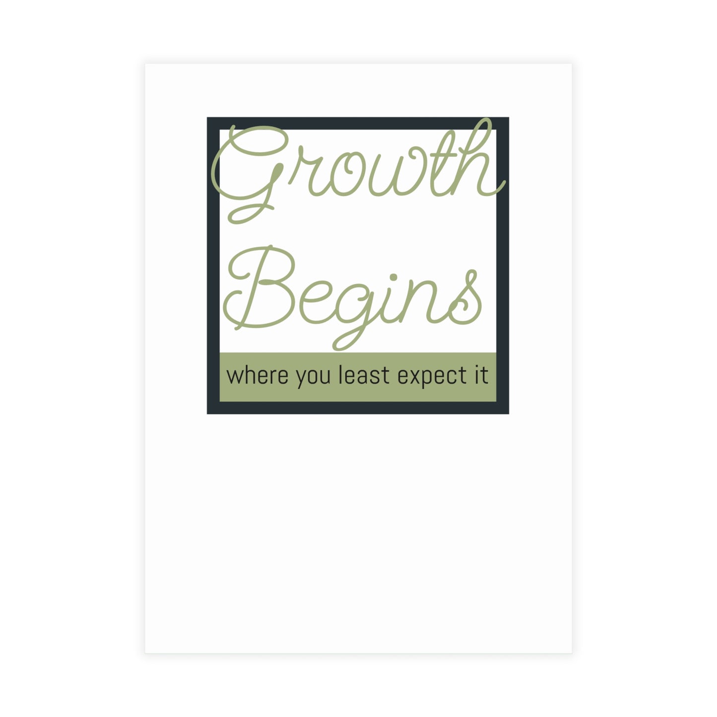 Where the Allseed Grows Postcard – Urban Nature Minimalist Botanical Stationery with Concrete Texture
