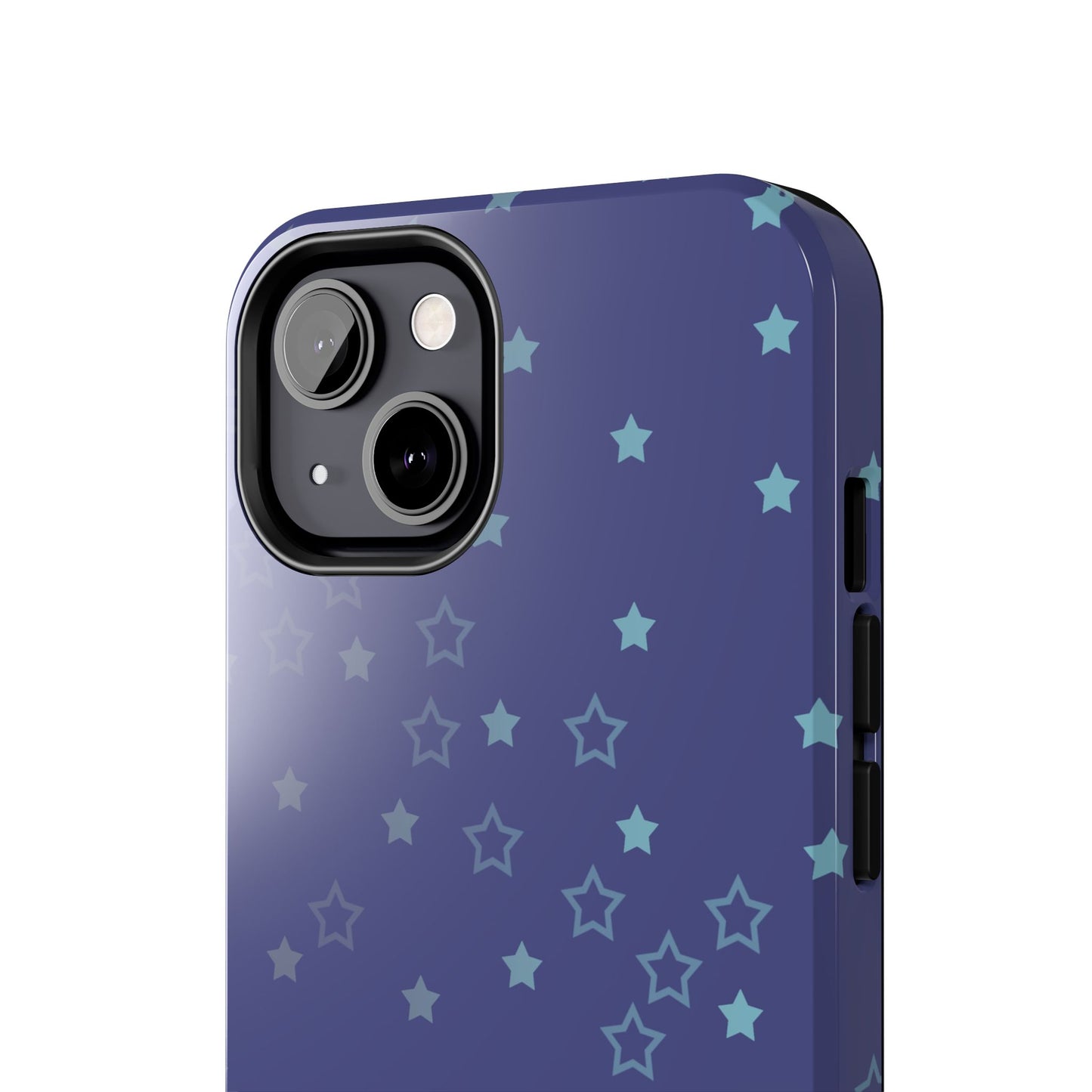 Blue Starfall Tough Phone Case – Celestial Blue Star Cover, Galaxy-Inspired Night Sky iPhone Accessory