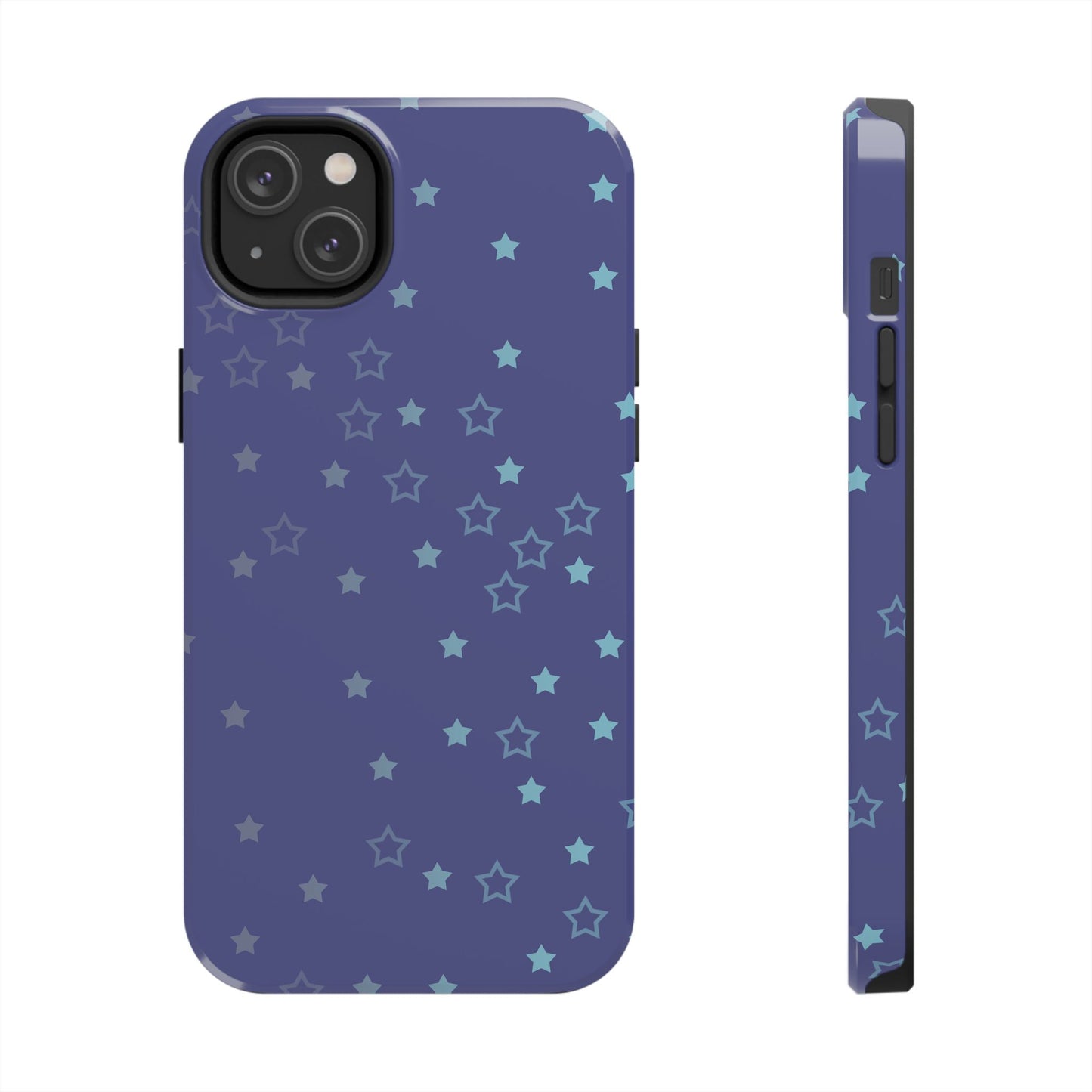 Blue Starfall Tough Phone Case – Celestial Blue Star Cover, Galaxy-Inspired Night Sky iPhone Accessory