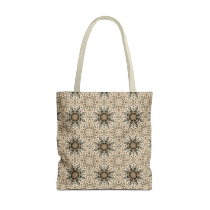 Desert Suns Tote Bag – Boho Desert Sun Pattern, Southwestern Earth-Tone Minimalist Carryall