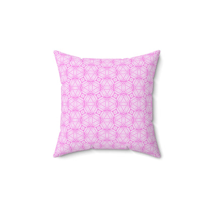 Cherry Blossom Patchwork Square Pillow – Sakura Floral Decorative Cushion, Pink Cherry Blossom Art