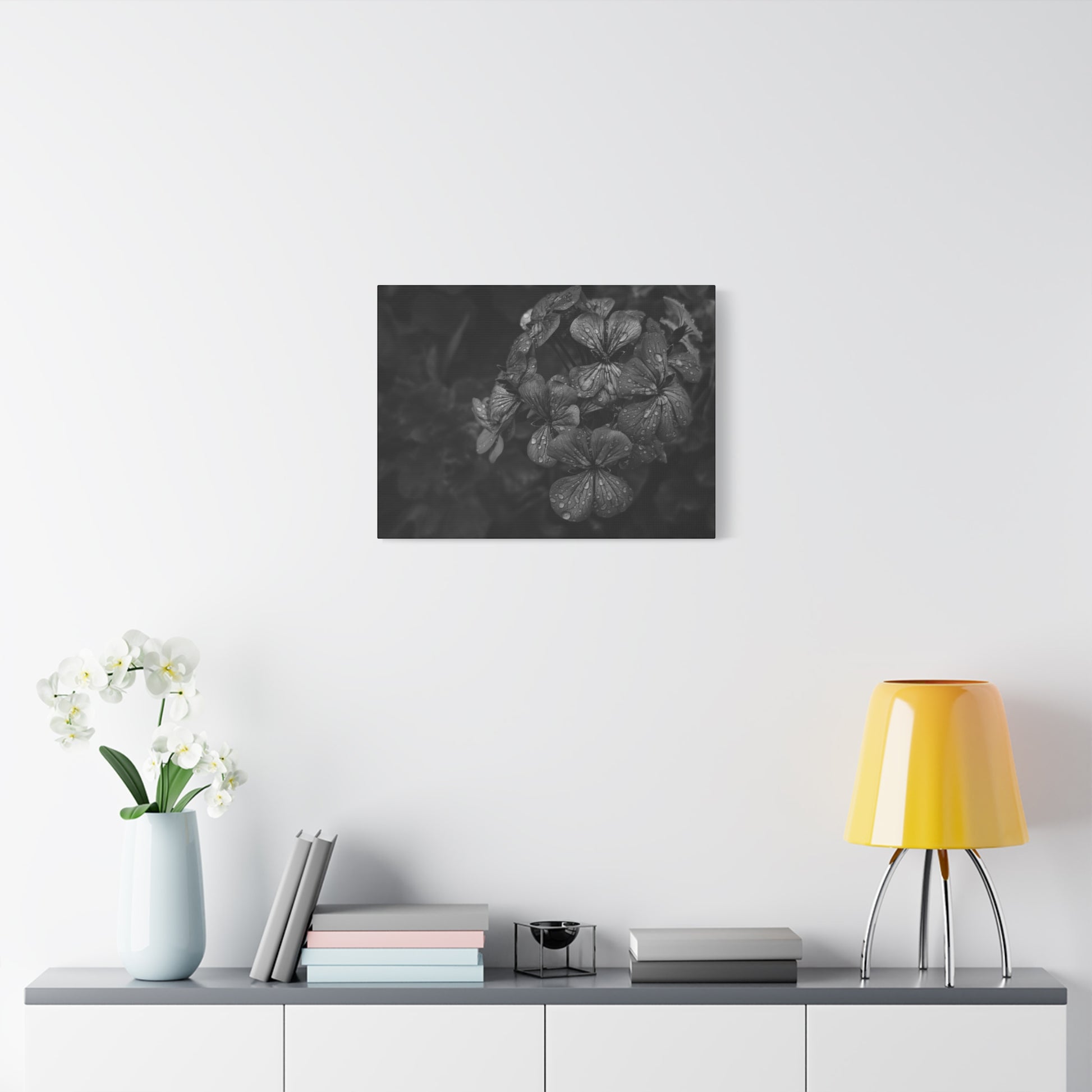 Floral art canvas print of geraniums for fine art collections