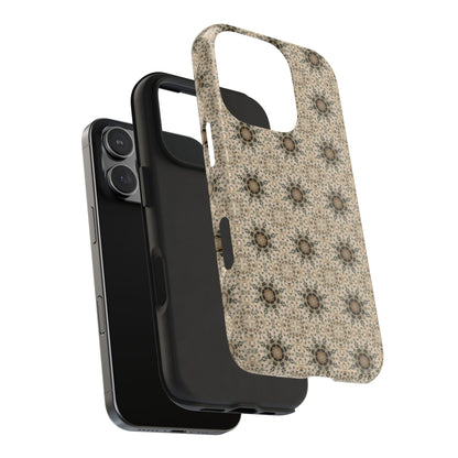 Desert Suns Phone Case – Boho Neutral Sun Pattern, Beige Aesthetic Protective Case for iPhone & Android