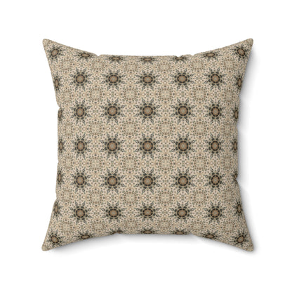 Desert Suns Square Pillow – Boho Desert Sun Throw Pillow, Southwestern Modern Decor Accent