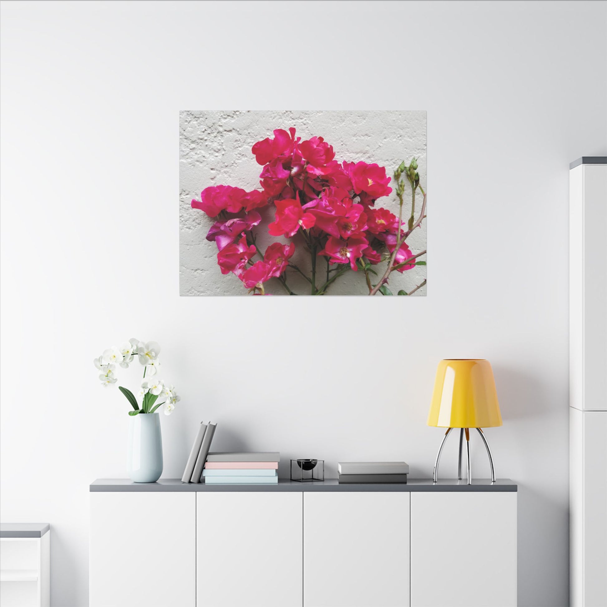 Artistic floral canvas print for botanical wall display