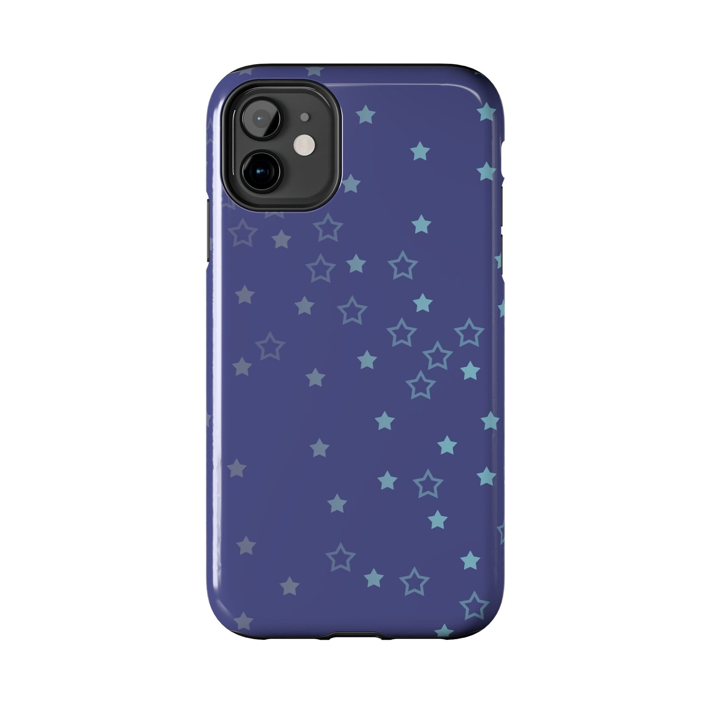 Blue Starfall Tough Phone Case – Celestial Blue Star Cover, Galaxy-Inspired Night Sky iPhone Accessory