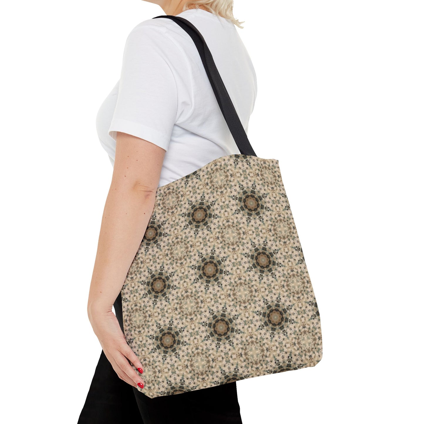 Desert Suns Tote Bag – Boho Desert Sun Pattern, Southwestern Earth-Tone Minimalist Carryall