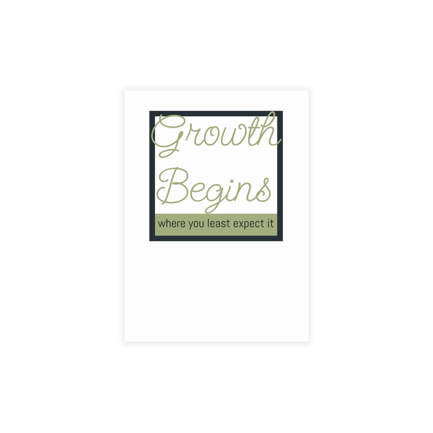 Where the Allseed Grows Postcard – Urban Nature Minimalist Botanical Stationery with Concrete Texture