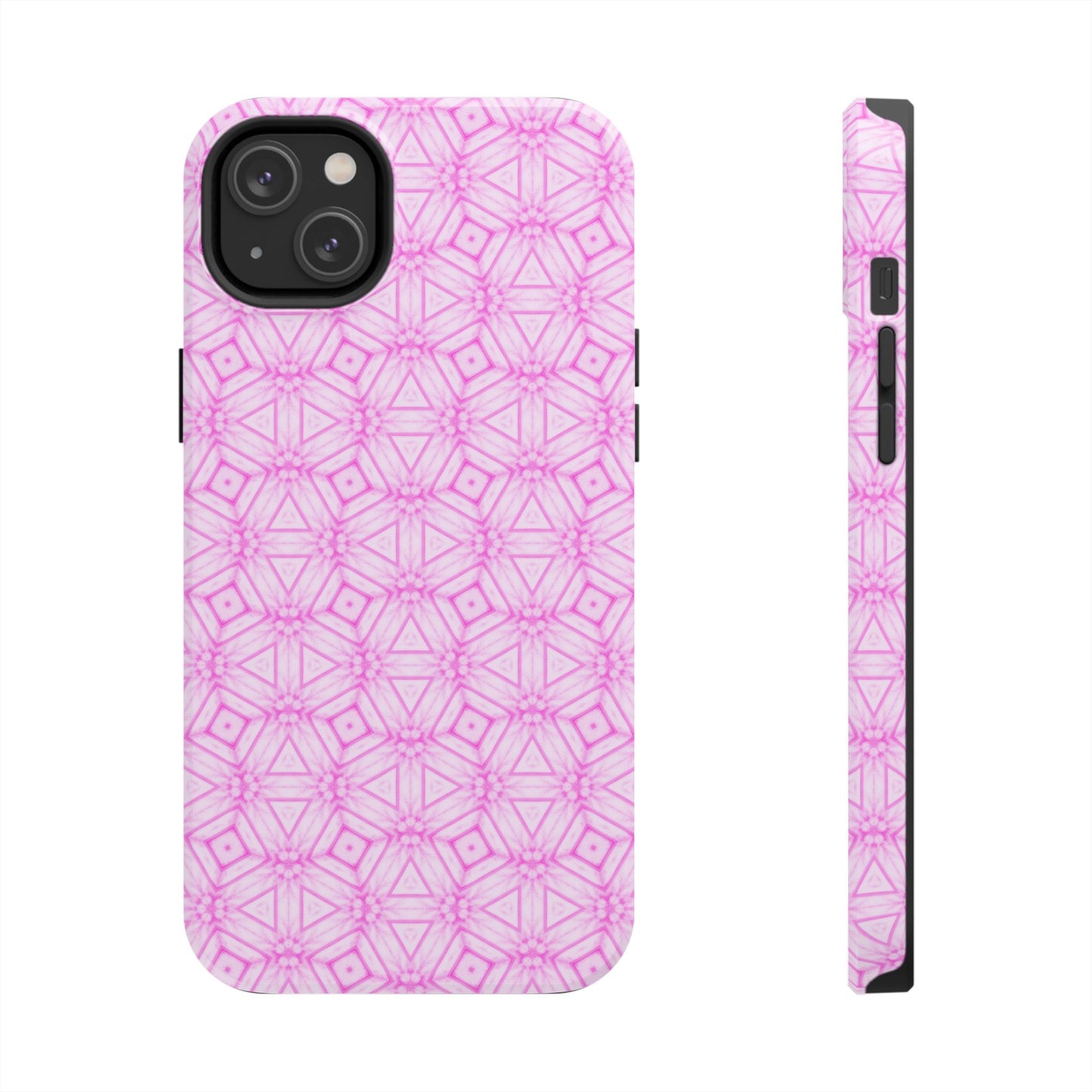 Cherry Blossom Patchwork Tough Case – Sakura Floral Pink Spring Floral Pattern Phone Case for Samsung Galaxy and iPhone