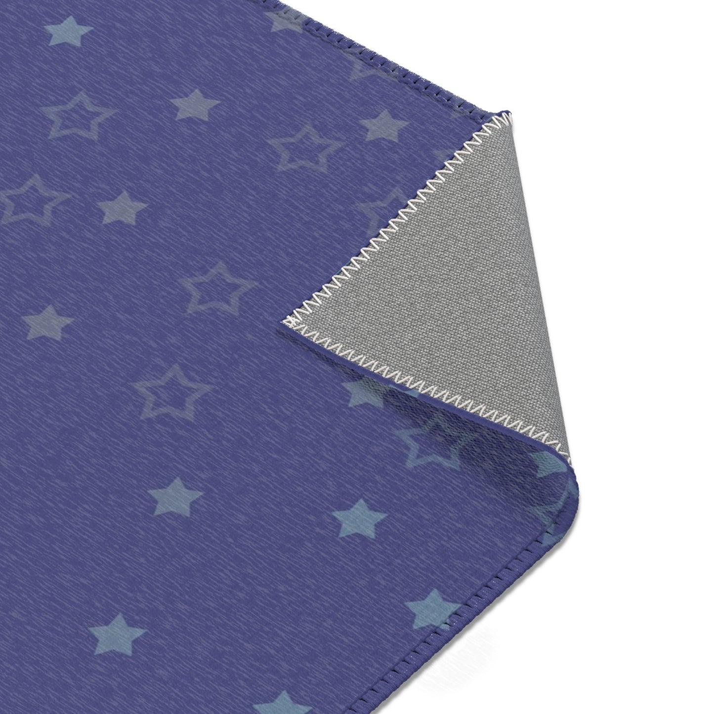 Blue Starfall Area Rug – Blue Star Floor Decor, Celestial Night Sky Carpet, Galaxy-Inspired Living Room Rug
