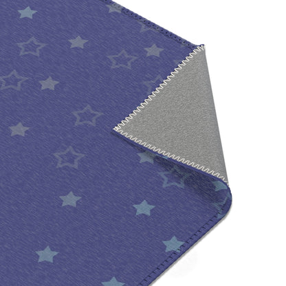 Blue Starfall Area Rug – Blue Star Floor Decor, Celestial Night Sky Carpet, Galaxy-Inspired Living Room Rug